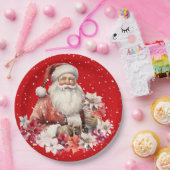 クリスマス サンタクロース ホリデー ペーパープレート (パーティー)