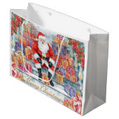 クリスマス サンタクロース メリークリスマス ラージペーパーバッグ (正面アングル)