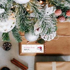 クリスマス サンタベイビー シャワーリターンアドレスラベル ラベル