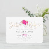 クリスマス サンタベイビー ベビーシャワー招待状 招待状 (スタンド正面)