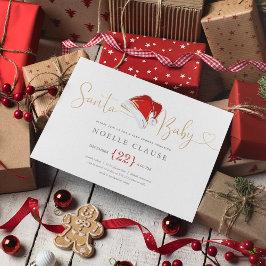 クリスマス サンタベイビー ベビーシャワー 招待状