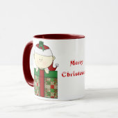 クリスマス サンタベイビー レッド マグカップ (正面左)