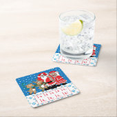 クリスマス・サンタミセス・クロース・オブ・カラー スクエアペーパーコースター (インサイチュ)