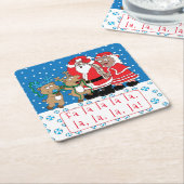 クリスマス・サンタミセス・クロース・オブ・カラー スクエアペーパーコースター (アングル)