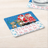 クリスマス・サンタミセス・クロース スクエアペーパーコースター (アングル)