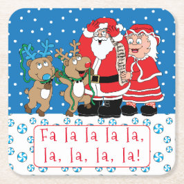 クリスマス・サンタミセス・クロース スクエアペーパーコースター