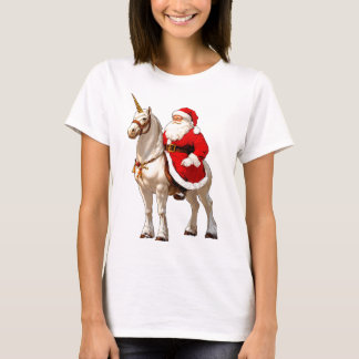 クリスマス / サンタユニコーンタブ Tシャツ