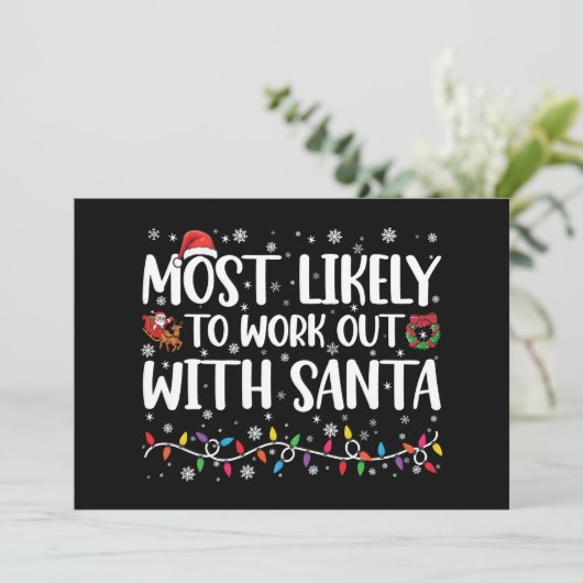 クリスマス サンタ家族と一緒にトレーニングする可能性が最も高い 招待状 (スタンド正面)