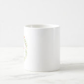 クリスマス サンタ帽子のリース パーソナライズド コーヒーマグカップ (中央)