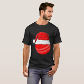 クリスマス サンタ帽子 クリケット Tシャツ (正面フル)