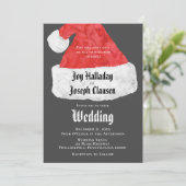 クリスマス サンタ帽 ウェディング 案内状 (スタンド正面)