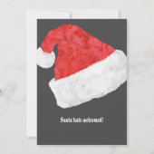 クリスマス サンタ帽 ウェディング 案内状 (裏面)