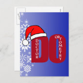 クリスマス・サンタ検眼医をする シーズンポストカード (正面/裏面)