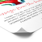 クリスマス・サンタ赤ちゃんシャワーのお知らせ ポスター (角)