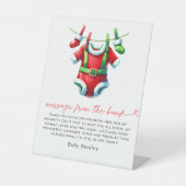 クリスマス・サンタ赤ちゃんシャワーのお知らせ 台座サイン (正面)