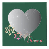 クリスマス·サンタ4写真ハート枠 フォトキューブ (右)