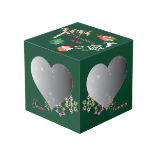 クリスマス·サンタ4写真ハート枠 フォトキューブ