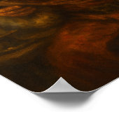 クリスマス サンタ ウォーム キャンドル ライト ポスター 紙 (角)