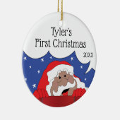 クリスマス・サンタ・オブ・カラーズ セラミックオーナメント (右)