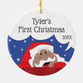 クリスマス・サンタ・オブ・カラーズ セラミックオーナメント (裏面)