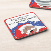 クリスマス・サンタ・オブ・カラー コースター (左側)