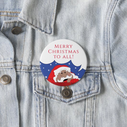 クリスマス・サンタ・オブ・カラー 缶バッジ (インサイチュ)