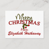 クリスマス サンタ クロージャー カード / タグ - SRF (裏面)