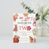 クリスマス サンタ クロース トナカイ なんて楽しい２歳の誕生日だ！ ポストカード (スタンド正面)