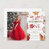 クリスマス サンタ クロース トナカイ なんて楽しい1歳の誕生日 ポストカード (正面/裏面)