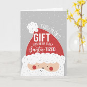 クリスマス・サンタ・グリーティおもしろいング・カード カード (黄色い花)