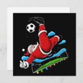 クリスマス サンタ サッカー 自転車 キック クリスマス スポーツ (正面/裏面)