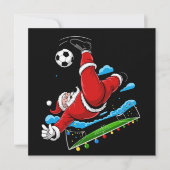 クリスマス サンタ サッカー 自転車 キック クリスマス スポーツ (正面)