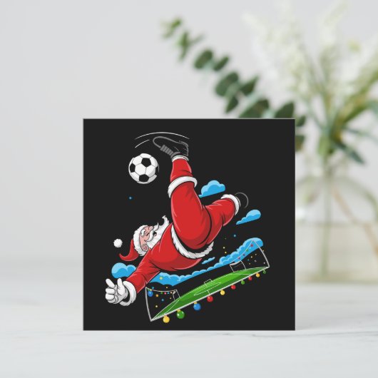 クリスマス サンタ サッカー 自転車 キック Xmas スポーツ (スタンド正面)