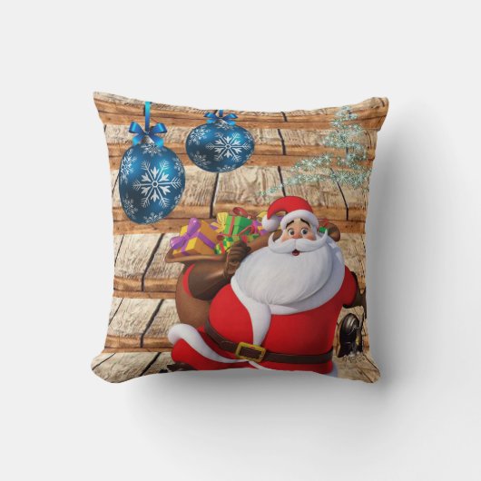 クリスマス サンタ スロー ピロー (正面)
