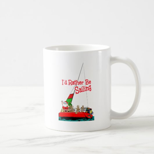 クリスマス·サンタ·セイリング·セイル コーヒーマグカップ (右)