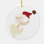 クリスマス サンタ セラミック オーナメント (裏面)