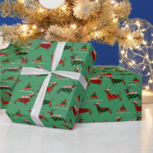 クリスマス サンタ セーターを着たダックスフント ペット Xmas