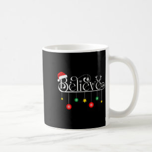クリスマス サンタ トナカイ キャンディケインを信じる コーヒーマグカップ