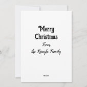 クリスマス サンタ ドッグ フラット ホリデー カード (裏面)