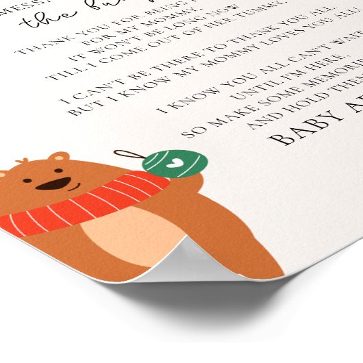 クリスマス・サンタ、バンプサインからのメッセージ ポスター (角)