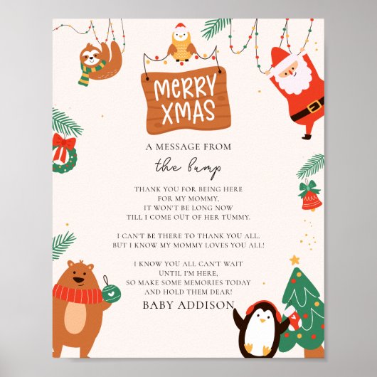 クリスマス・サンタ、バンプサインからのメッセージ ポスター (正面)