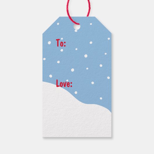 クリスマス・サンタ・ペンギンが言う ギフトタグ (裏面)