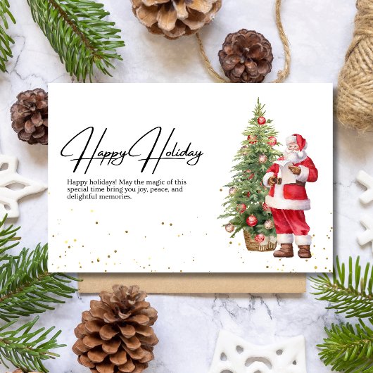 クリスマス サンタ ホリデー カード, ミニマルなクリスマス