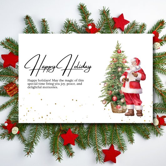 クリスマス サンタ ホリデー カード, ミニマルなクリスマス