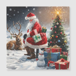 クリスマス サンタ マグネット招待状