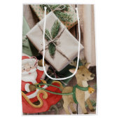 クリスマス サンタ ミディアムペーパーバッグ (裏面)