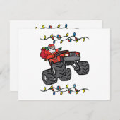 クリスマス サンタ モンスター トラック 男の子 幼児 よち (正面/裏面)