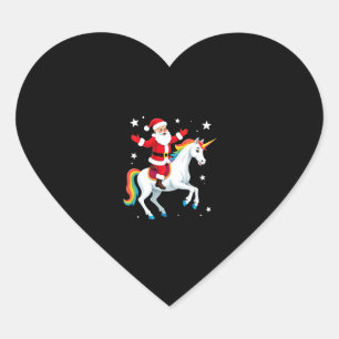 クリスマス サンタ ユニコーン 乗馬 Xmas 女子 レディース ラ ハートシール