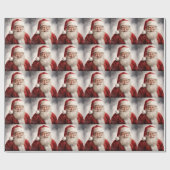 クリスマス サンタ ラッピングペーパー (フラット)