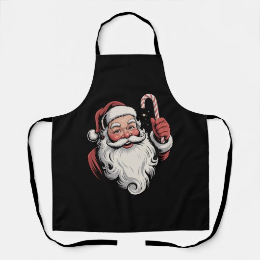 クリスマス サンタ レトロ ギフト ヴィンテージ エプロン (正面)